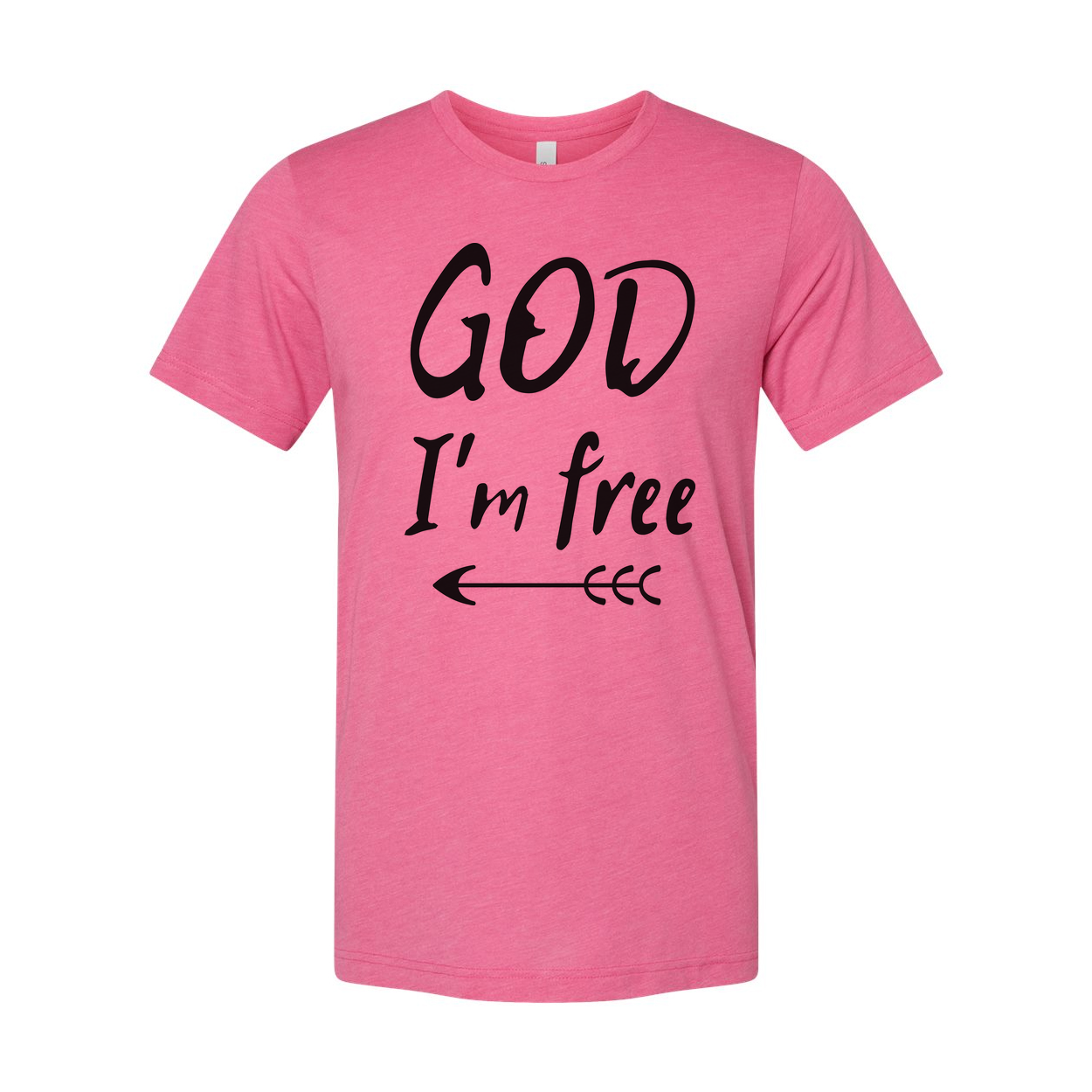 God I'm Free Christian Unisex T Shirt With Arrow Graphic Design For Believers And Gifts
