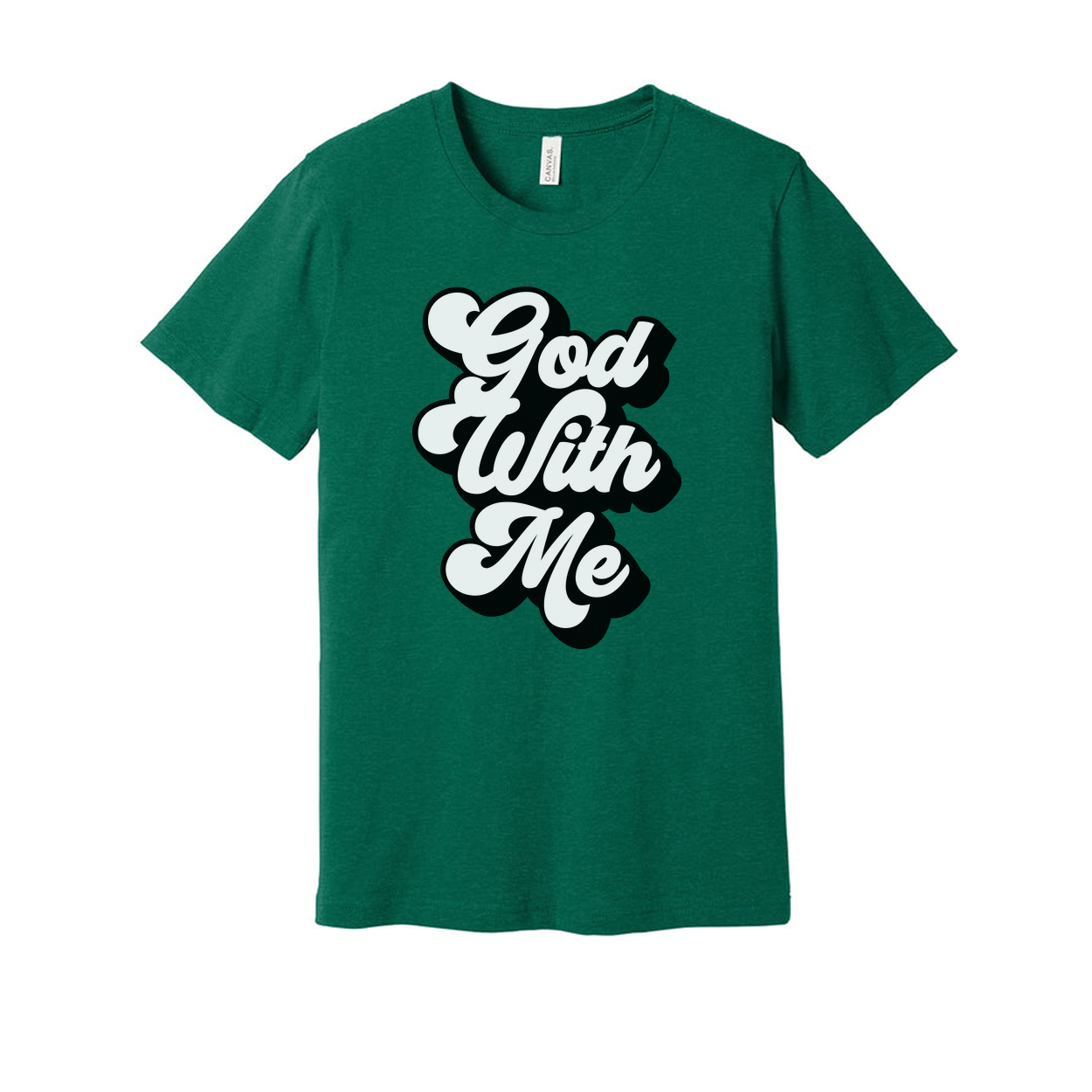 Christian Unisex T Shirt God With Me Graphic Print for Believers and Faithful Everyday Wear