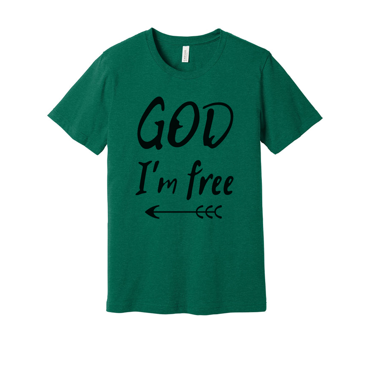 God I'm Free Christian Unisex T Shirt With Arrow Graphic Design For Believers And Gifts