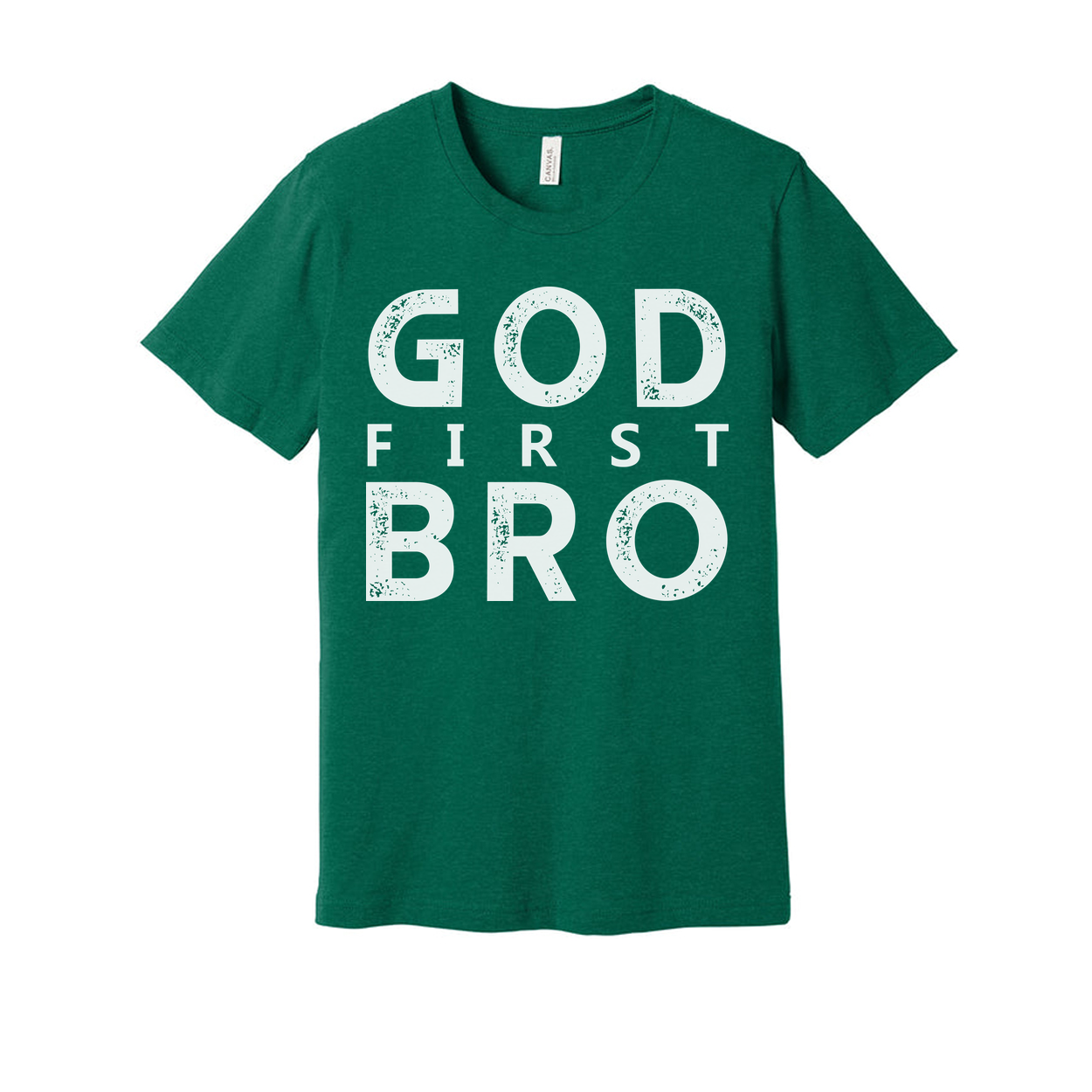 God First Bro Graphic Tee For Christians Unisex Short Sleeve Shirt Made For Everyday Faith Wear