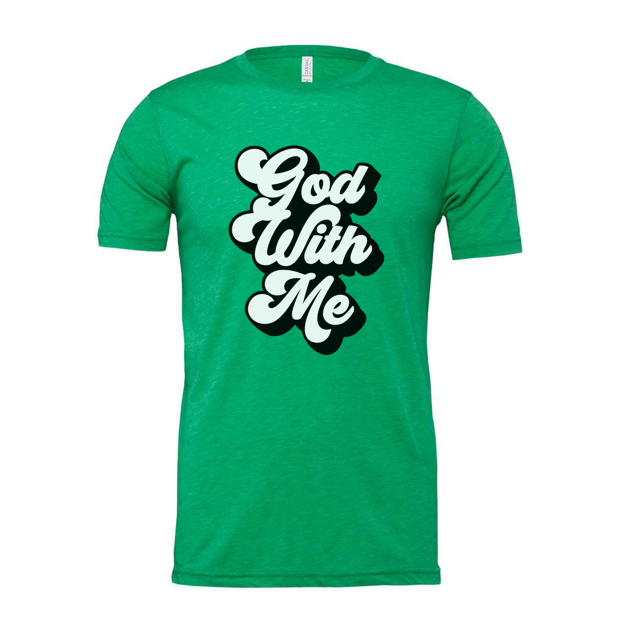 Christian Unisex T Shirt God With Me Graphic Print for Believers and Faithful Everyday Wear