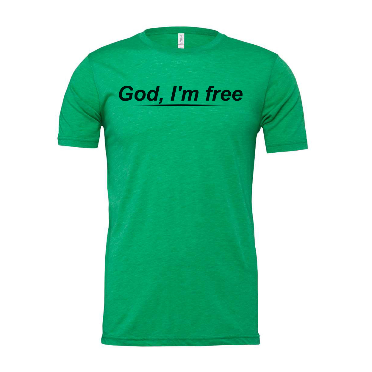 Christian Unisex Graphic T Shirt Featuring God, I'm Free Slogan For Everyday Wear Comfort Fit