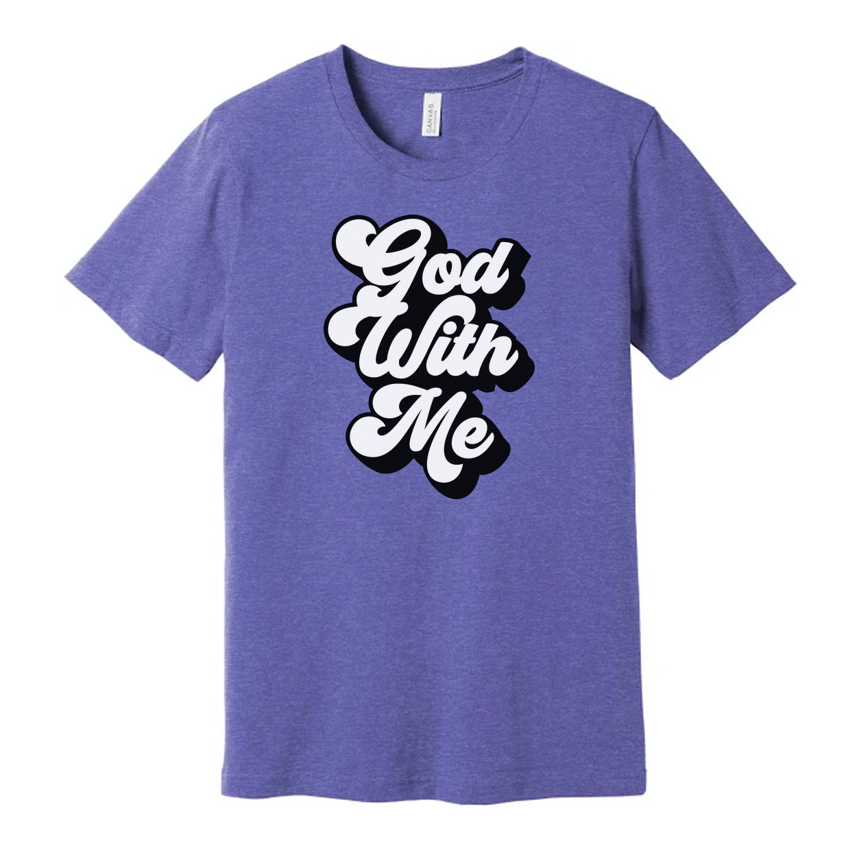 Christian Unisex T Shirt God With Me Graphic Print for Believers and Faithful Everyday Wear