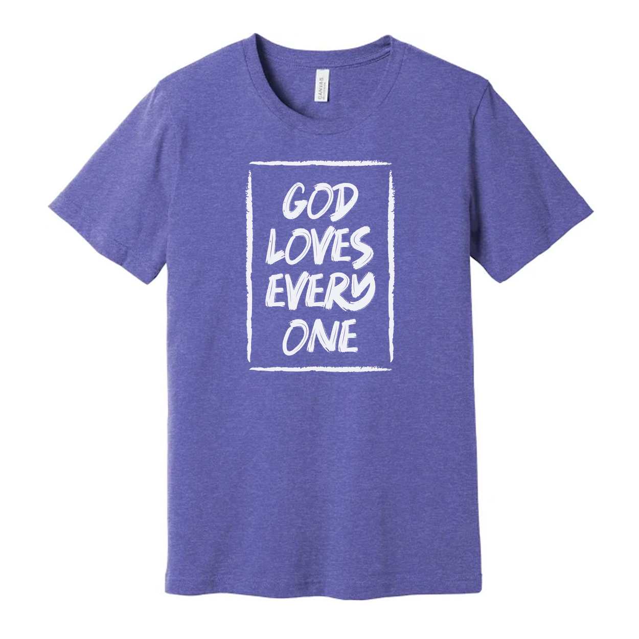 God Loves Everyone Graphic Tee For Christians Unisex Short Sleeve Shirt With Inspirational Message
