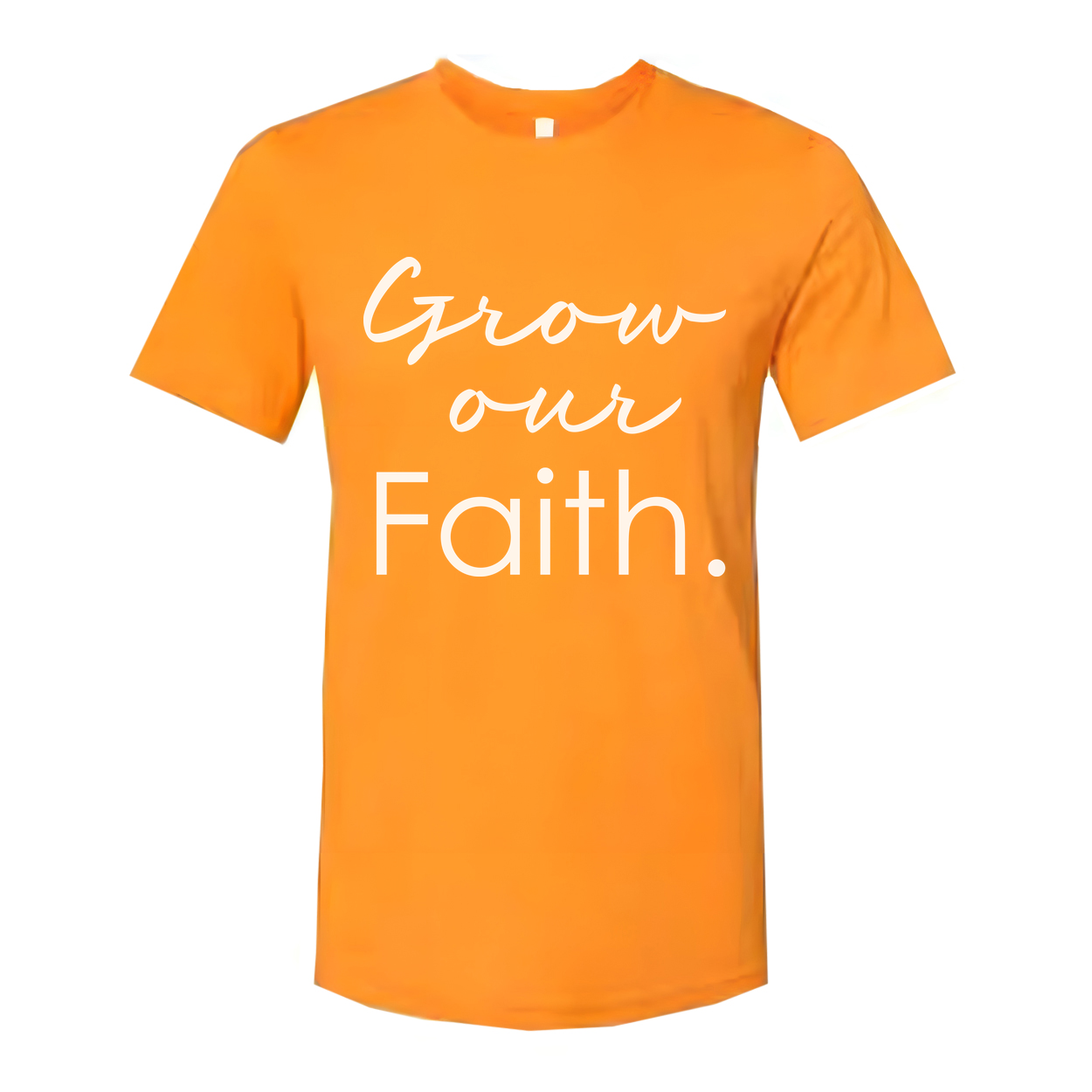 Grow Our Faith Christian Unisex T Shirt With Inspirational Scripture Message For Everyday Wear