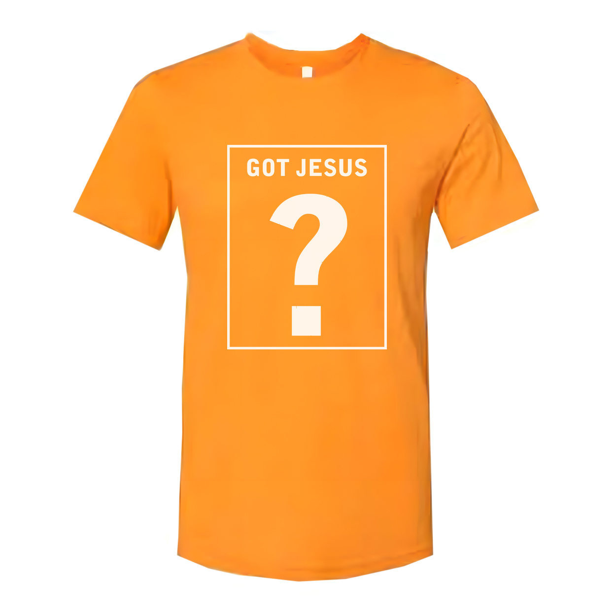 Christian Unisex Graphic T Shirt With Got Jesus Question Mark Box Design For Believers