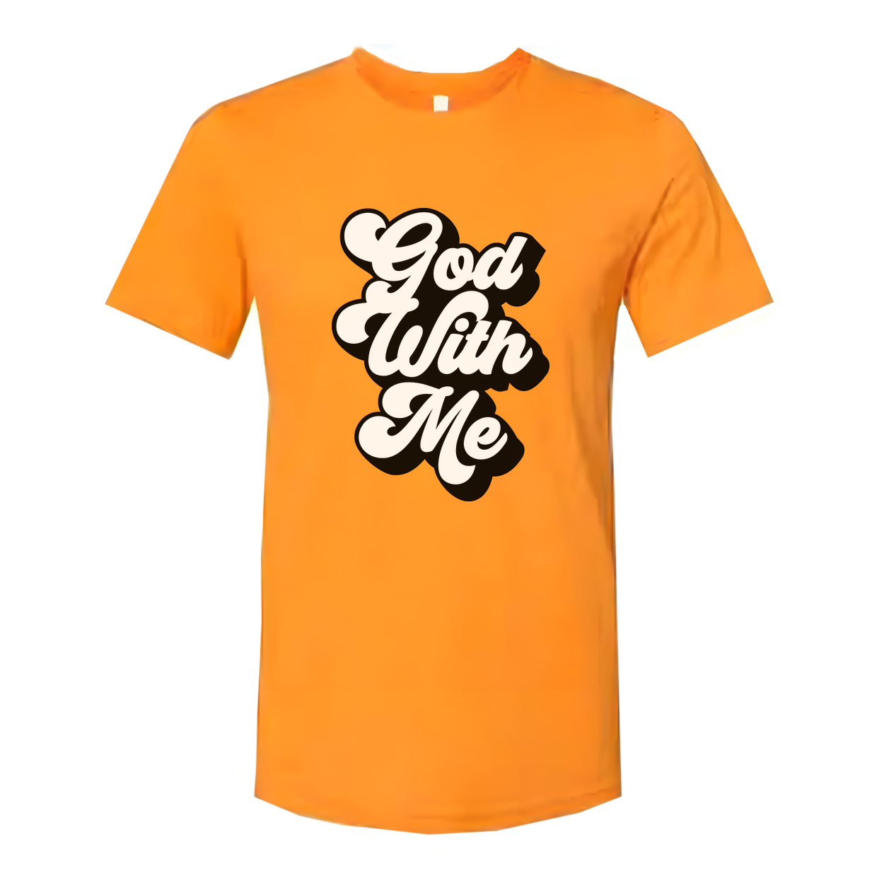 Christian Unisex T Shirt God With Me Graphic Print for Believers and Faithful Everyday Wear