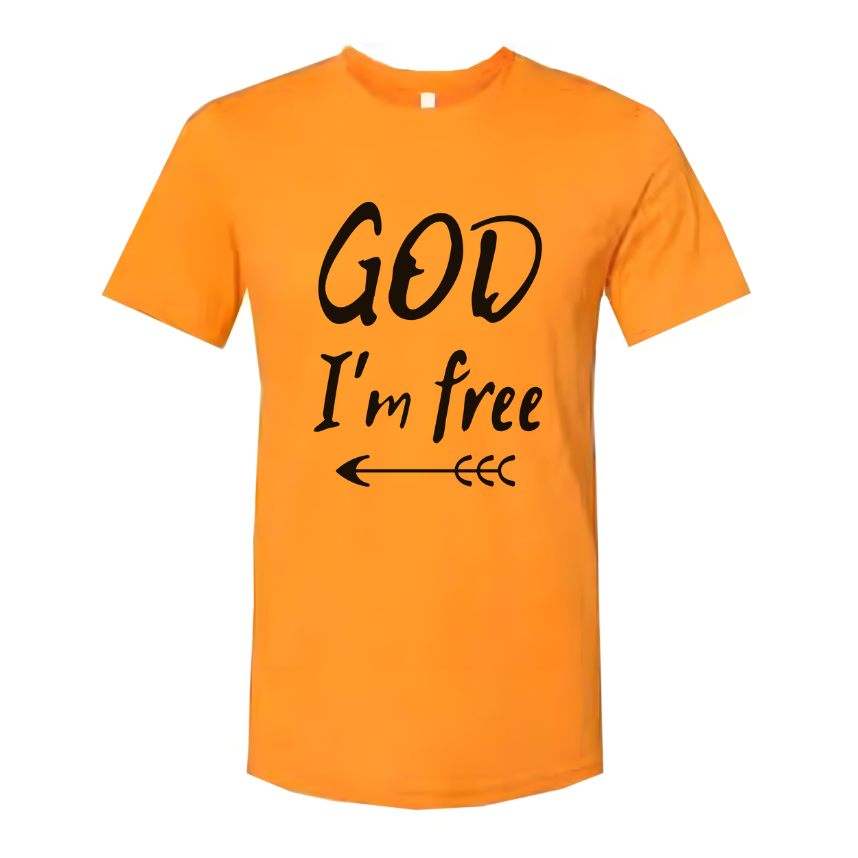 God I'm Free Christian Unisex T Shirt With Arrow Graphic Design For Believers And Gifts