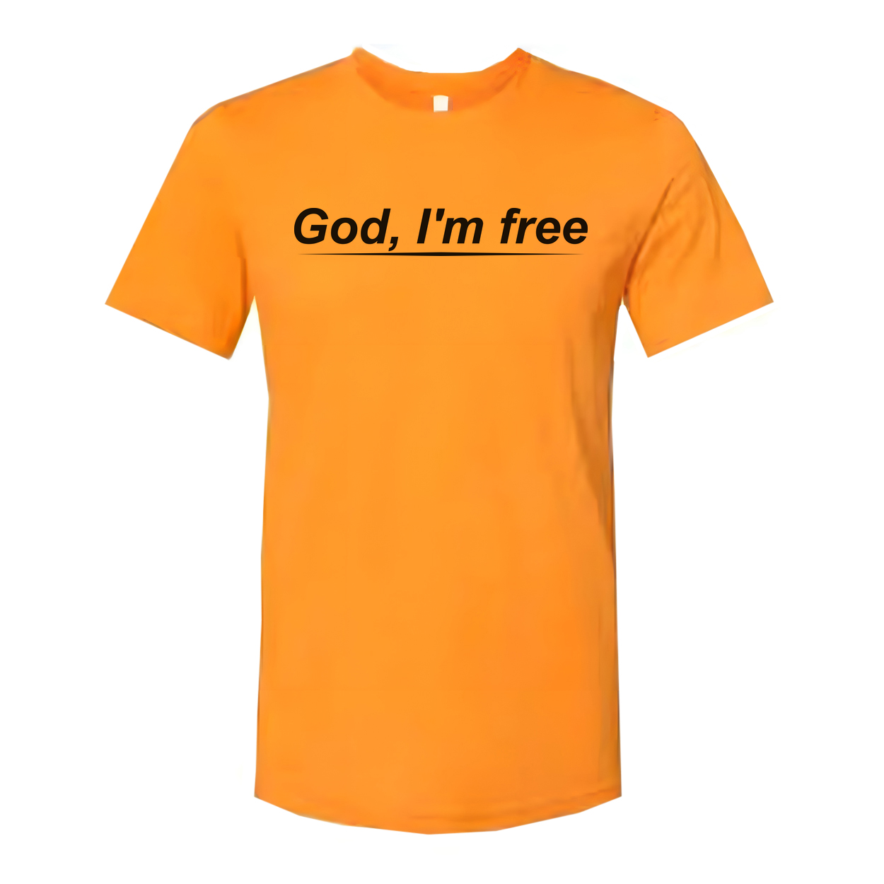 Christian Unisex Graphic T Shirt Featuring God, I'm Free Slogan For Everyday Wear Comfort Fit