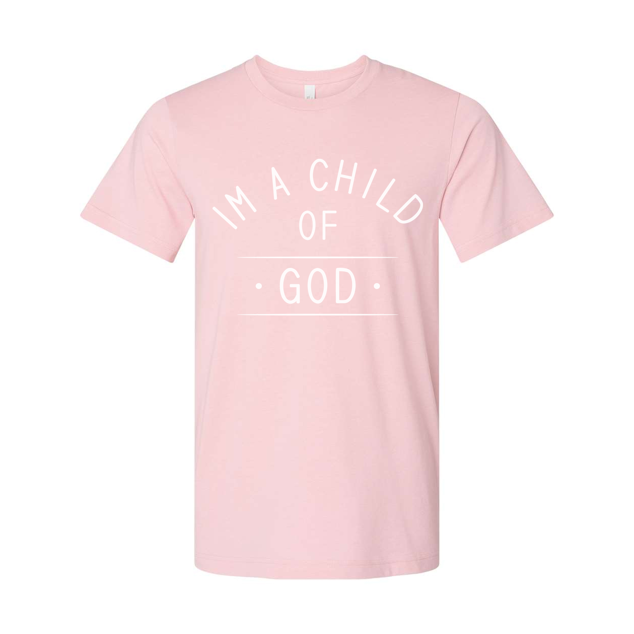 Unisex Christian T Shirt With I Am A Child Of God Arch Text Design Graphic Tee Soft Fabric