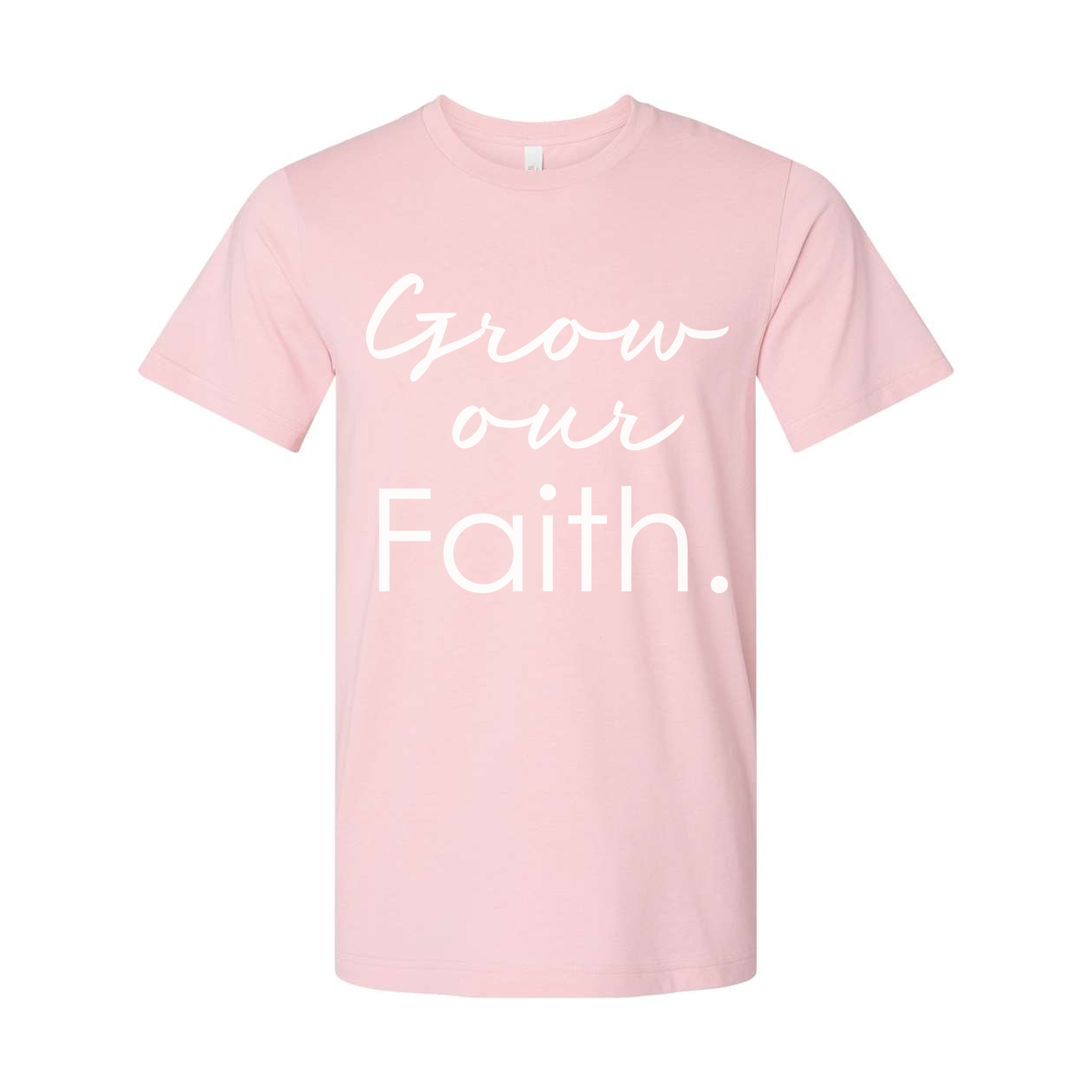 Grow Our Faith Christian Unisex T Shirt With Inspirational Scripture Message For Everyday Wear