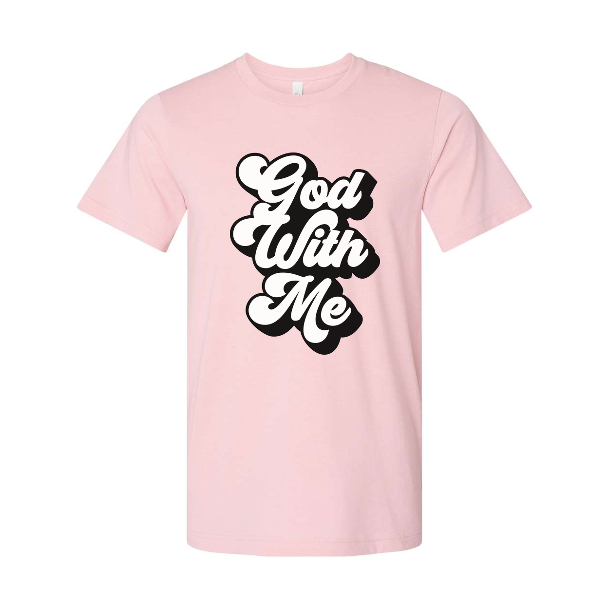 Christian Unisex T Shirt God With Me Graphic Print for Believers and Faithful Everyday Wear