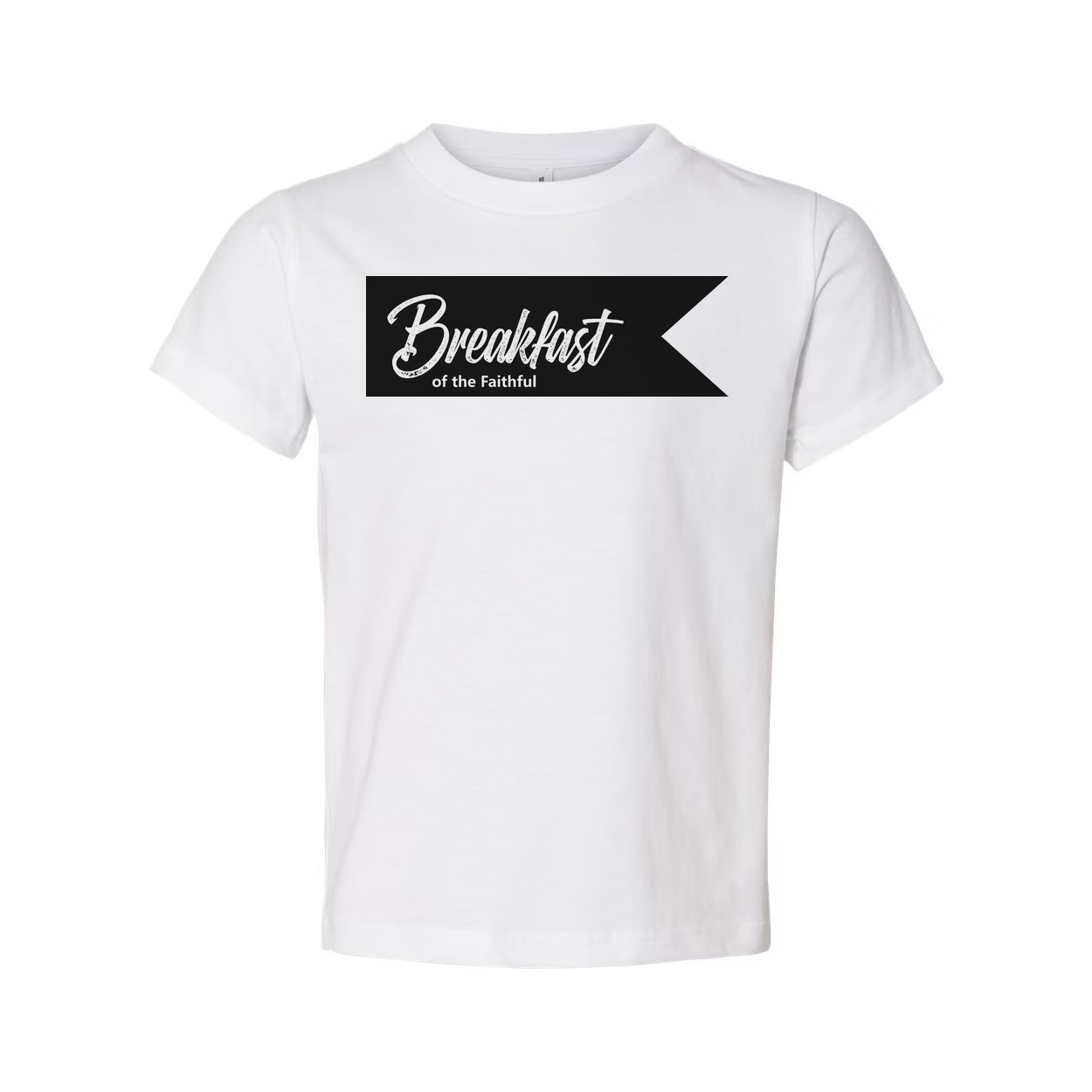 Unisex Christian T Shirt Featuring Breakfast Of The Faithful Banner Graphic Print