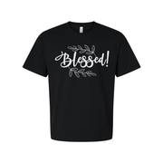 Blessed Christian Unisex T Shirt With Leaf Motif