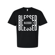Blessed Christian Unisex T Shirt With Circular Blessed Graphic Design Print On Front