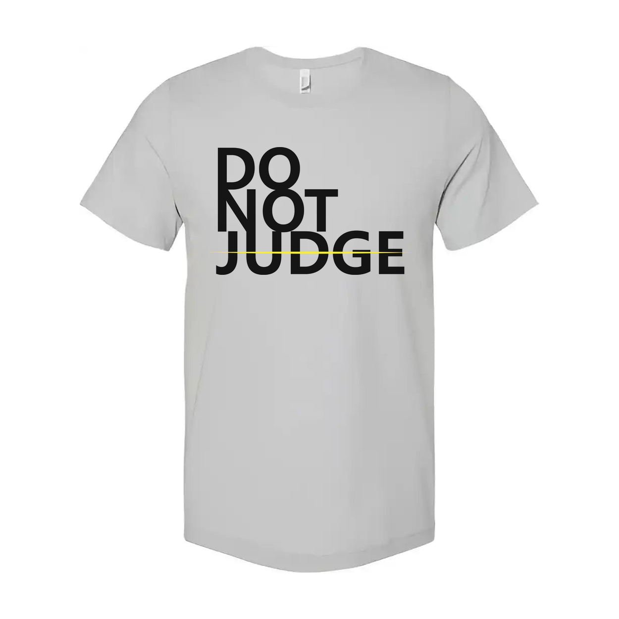 Unisex Do Not Judge Graphic Tee Short Sleeve Casual Shirt For Everyday Wear Soft Comfortable Fit