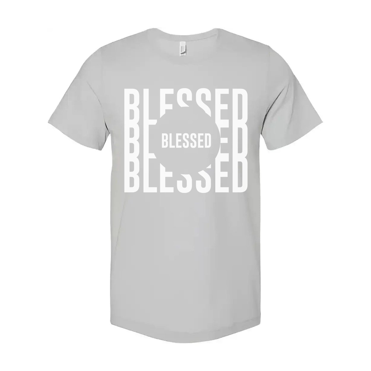 Blessed Christian Unisex T Shirt With Circular Blessed Graphic Design Print On Front