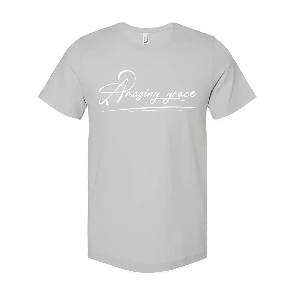Amazing Grace Script Christian Unisex Tee Featuring Elegant Typography For Daily Inspiration And Faith