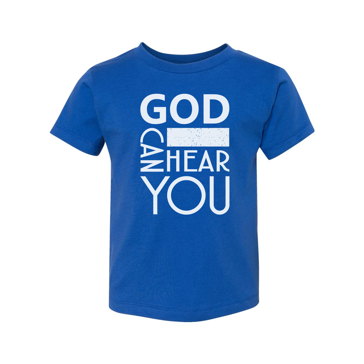 Unisex Christian T Shirt With God Hear You Graphic And Bold Statement Typography