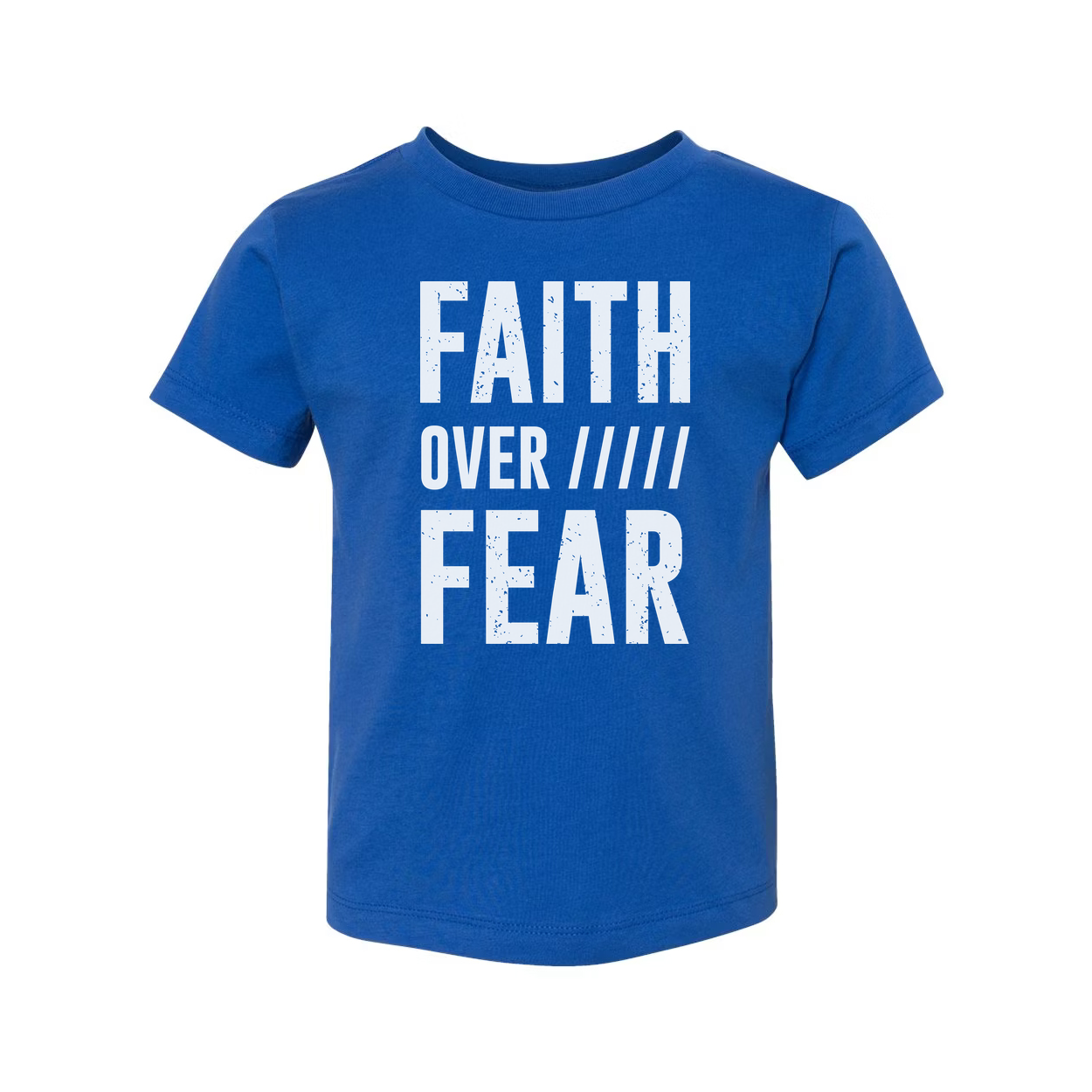 Faith Over Fear Christian Unisex Tee With Bold Uppercase Typography Graphic Print Design