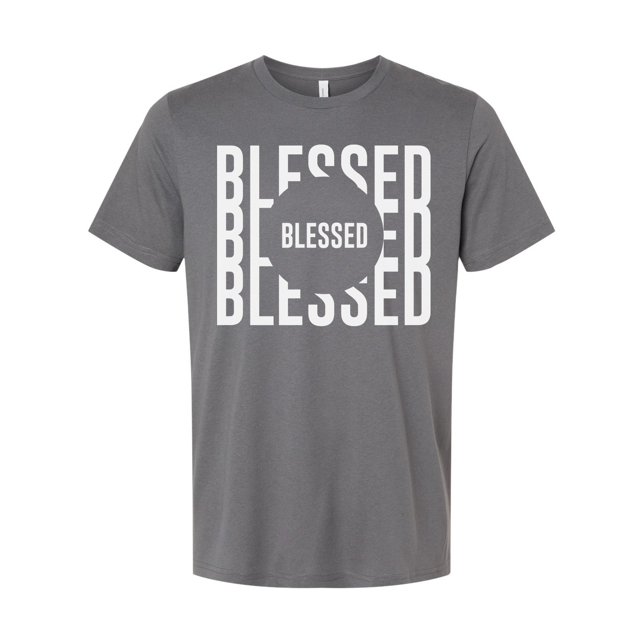 Blessed Christian Unisex T Shirt With Circular Blessed Graphic Design Print On Front