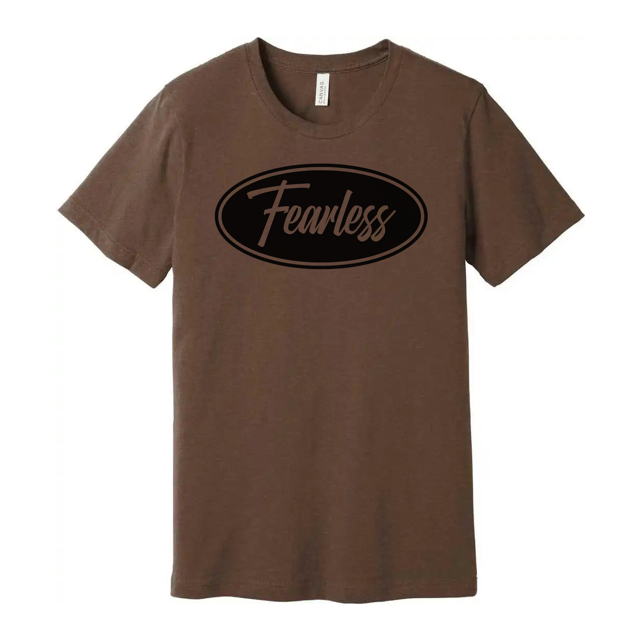 Christian Fearless Faith Oval Logo Unisex Graphic Tee For Men And Women Everyday Wear
