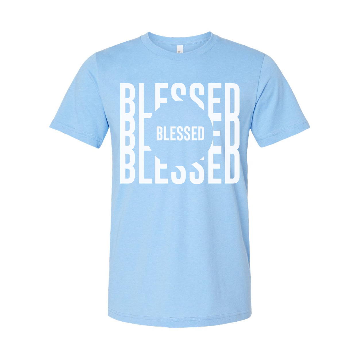 Blessed Christian Unisex T Shirt With Circular Blessed Graphic Design Print On Front