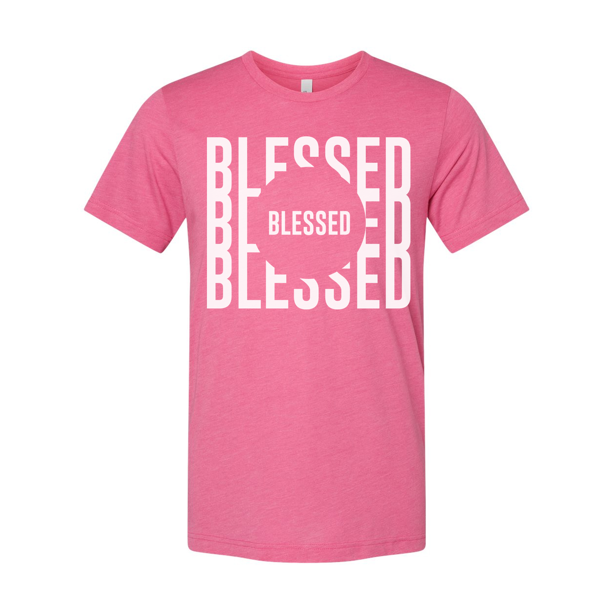 Blessed Christian Unisex T Shirt With Circular Blessed Graphic Design Print On Front