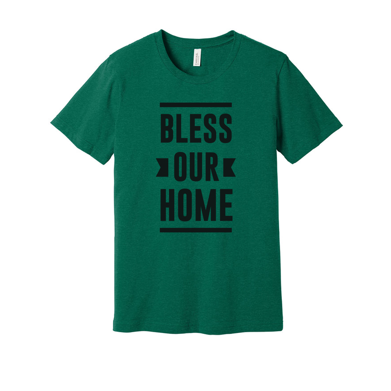 Bless Our Home Christian Graphic T Shirt for Unisex Fit Inspiring Faith Apparel Casual Wear