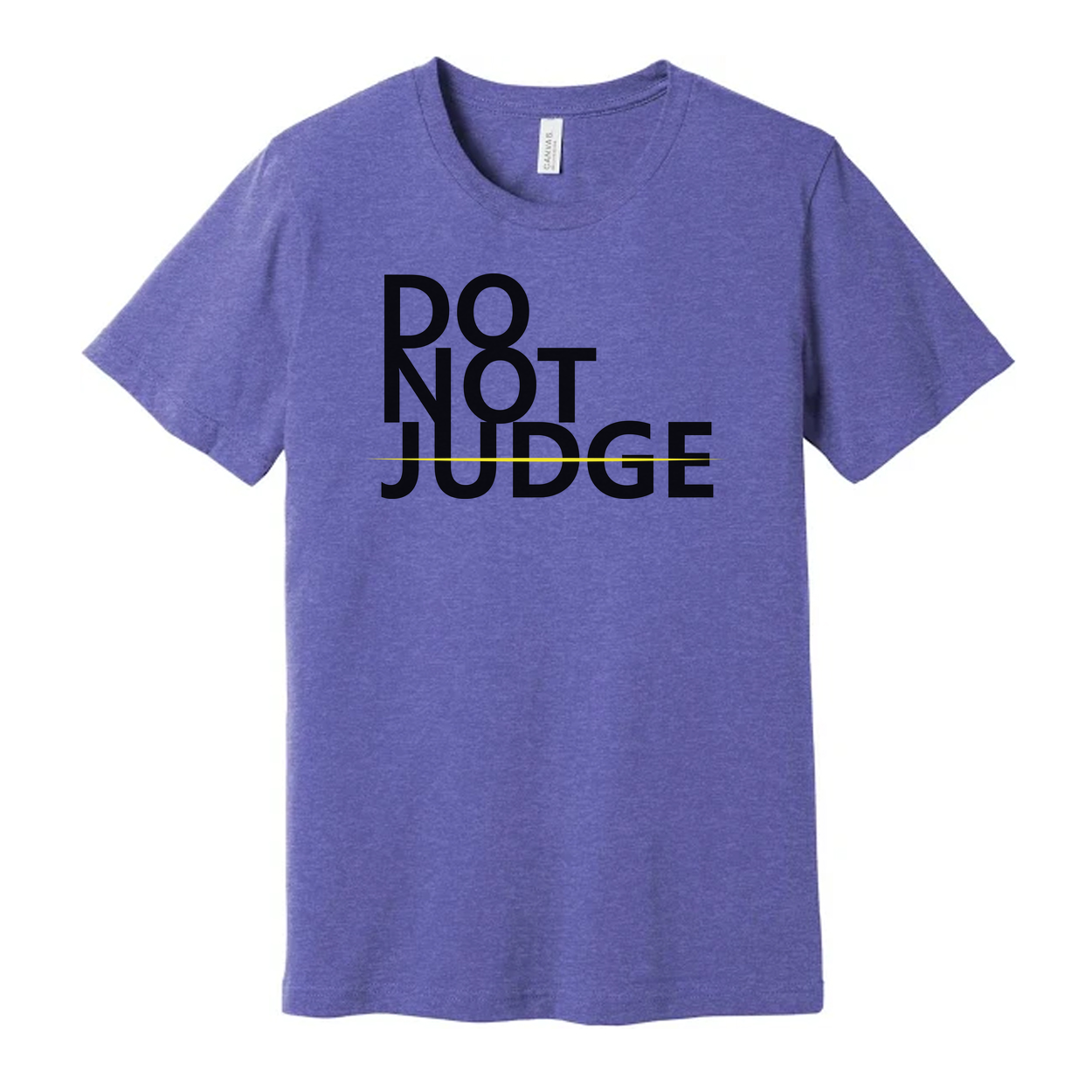 Unisex Do Not Judge Graphic Tee Short Sleeve Casual Shirt For Everyday Wear Soft Comfortable Fit
