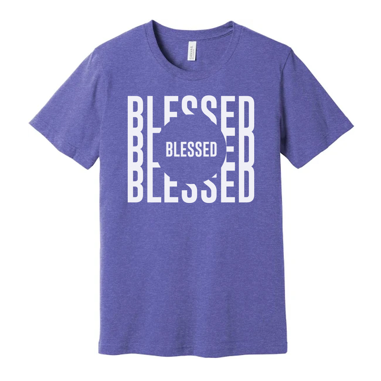 Blessed Christian Unisex T Shirt With Circular Blessed Graphic Design Print On Front
