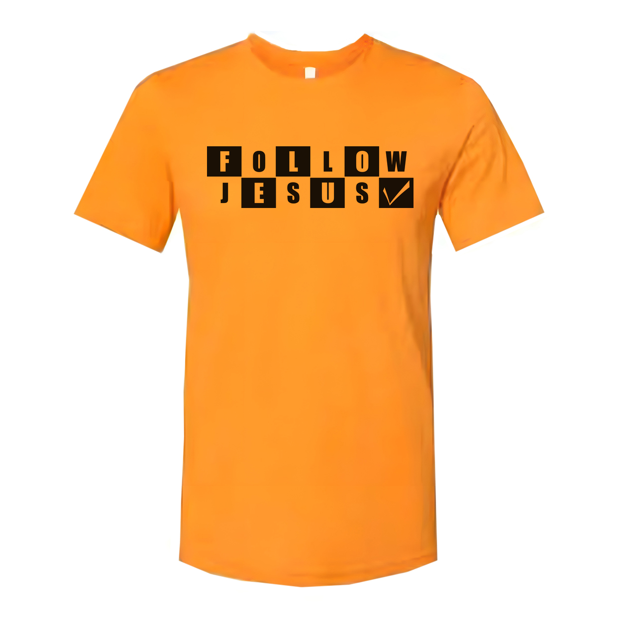 Follow Jesus Graphic Tee For Christians Unisex Short Sleeve Shirt With Inspirational Message