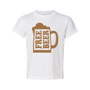 Unisex Beer Mug Graphic T Shirt With Foam Design And Repeating Beer Text Blocks