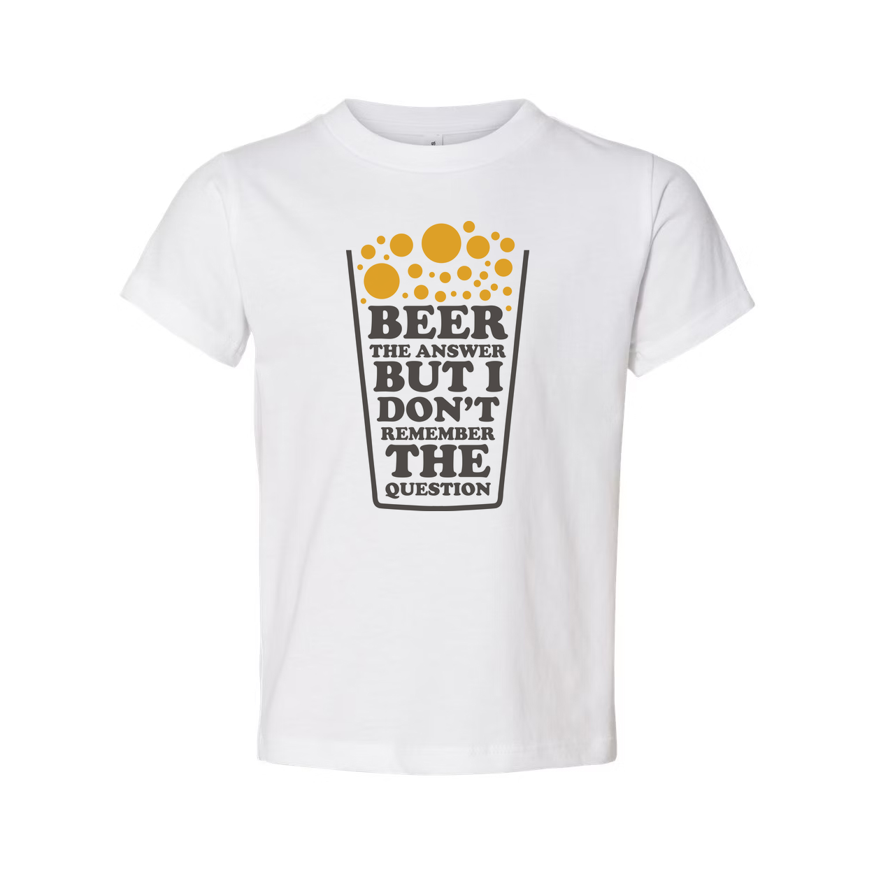Beer The Answer But I Don't Remember The Question Graphic T Shirt Unisex Short Sleeve Tee For Men Women