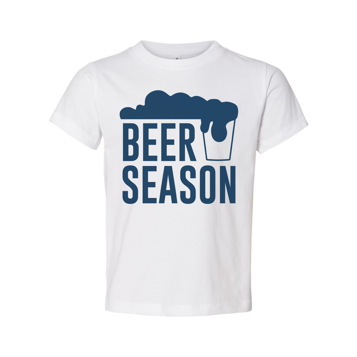 Beer Season Graphic Unisex Short Sleeve Tee With Foam Over Beer Glass Logo For Beer Lovers