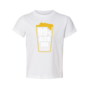 Unisex Beer Glass Graphic T Shirt With 99 Percent Alcohol Text Design For Everyday Wear And Fun