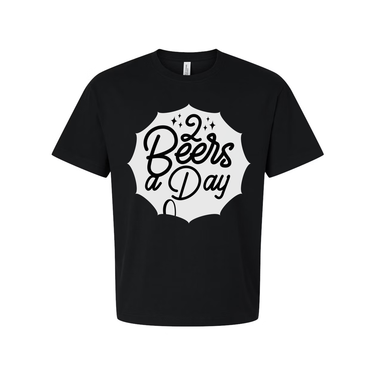 Two Beers a Day Graphic Unisex Short Sleeve T Shirt for Men and Women Casual Wear All Day