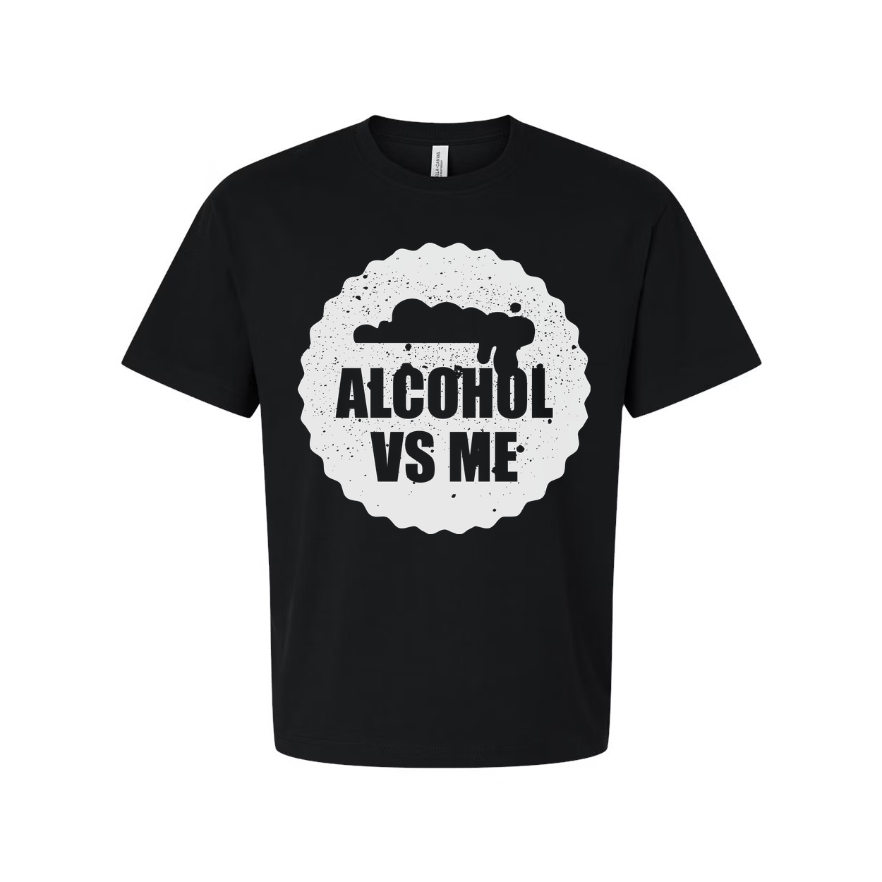 Alcohol Vs Me Graphic Tee Unisex Short Sleeve Shirt For Everyday Casual Wear And Lounge