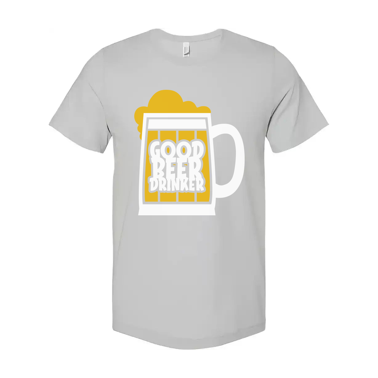 Unisex Beer Mug Graphic Tee Featuring Bold Good Beer Drinker Text And Foamy Top Accent