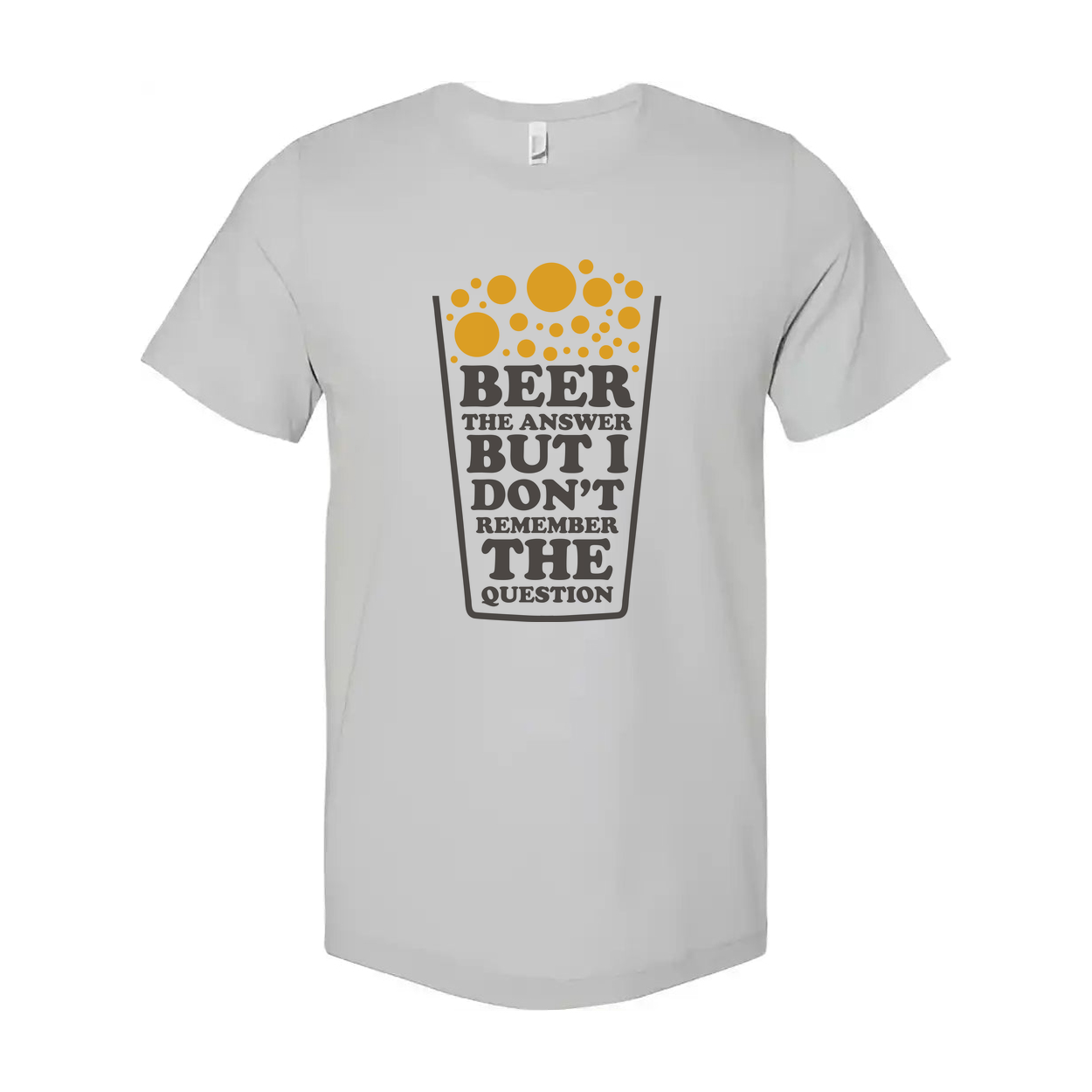 Beer The Answer But I Don't Remember The Question Graphic T Shirt Unisex Short Sleeve Tee For Men Women