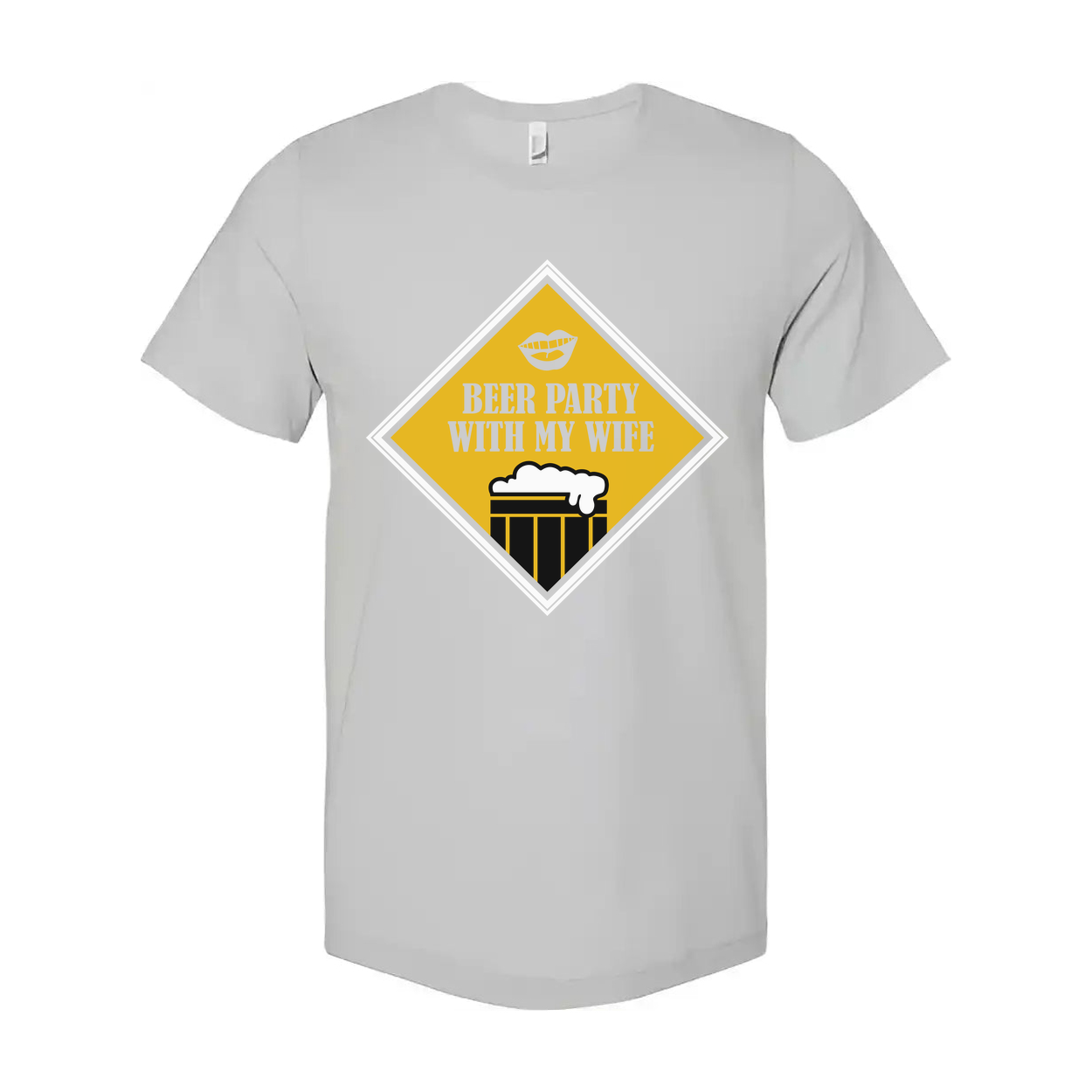 Beer Party With My Wife Graphic T Shirt Unisex Short Sleeve Casual Wear For Men And Women