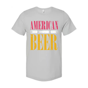 American Beer Graphic Unisex T Shirt With Vintage Distressed Print For Men And Women
