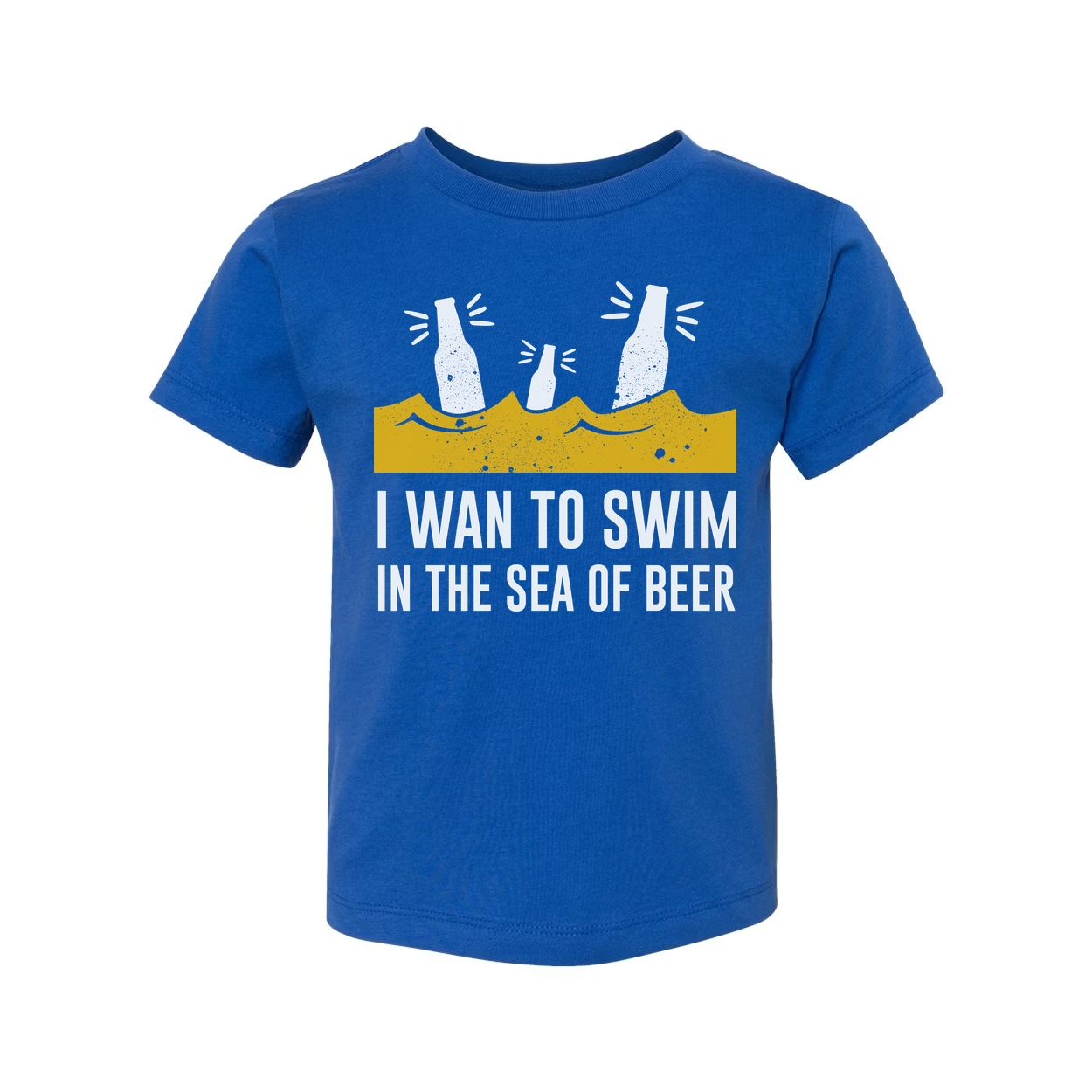I Want To Swim In The Sea Of Beer Graphic Unisex Short Sleeve Tee For Beer Lovers