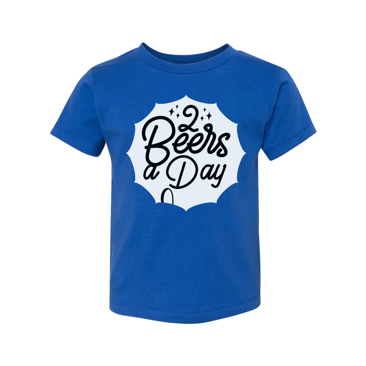 Two Beers a Day Graphic Unisex Short Sleeve T Shirt for Men and Women Casual Wear All Day