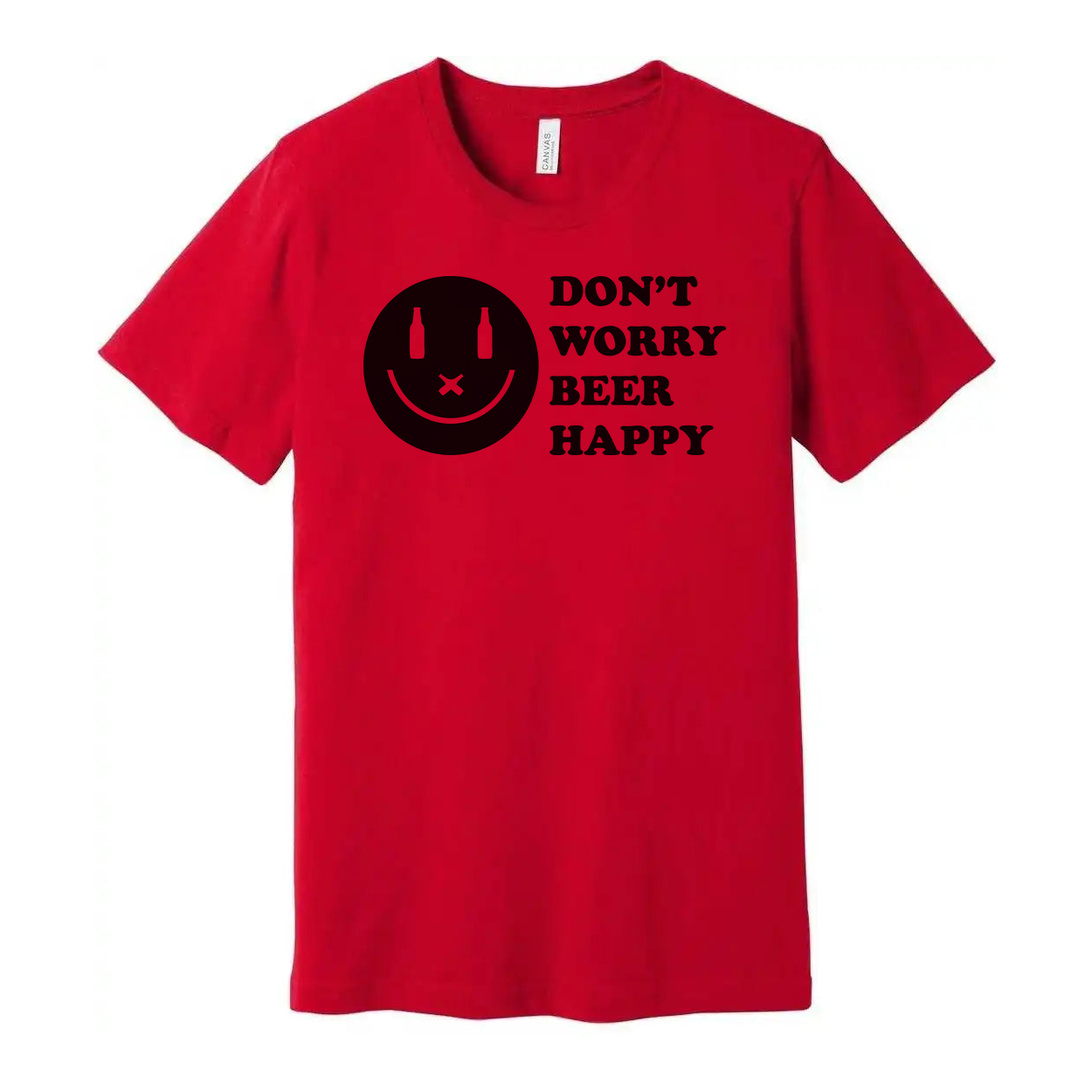 Don't Worry Beer Happy Graphic Tee For Unisex Wear Comfortable Short Sleeve Shirt