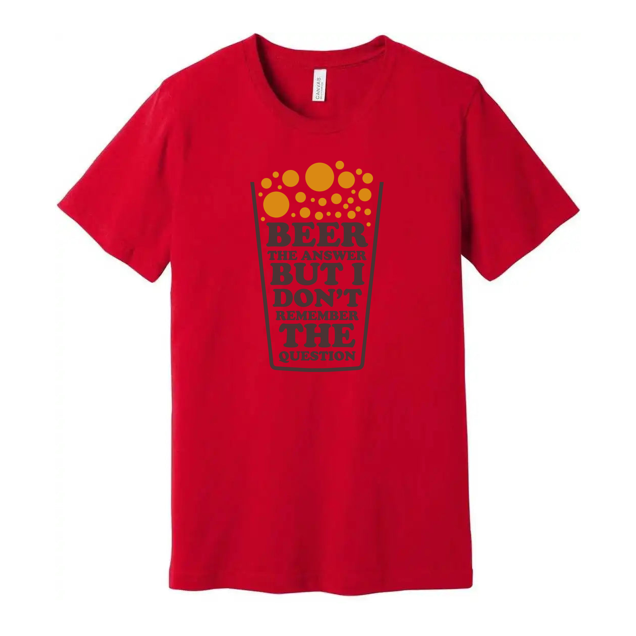 Beer The Answer But I Don't Remember The Question Graphic T Shirt Unisex Short Sleeve Tee For Men Women