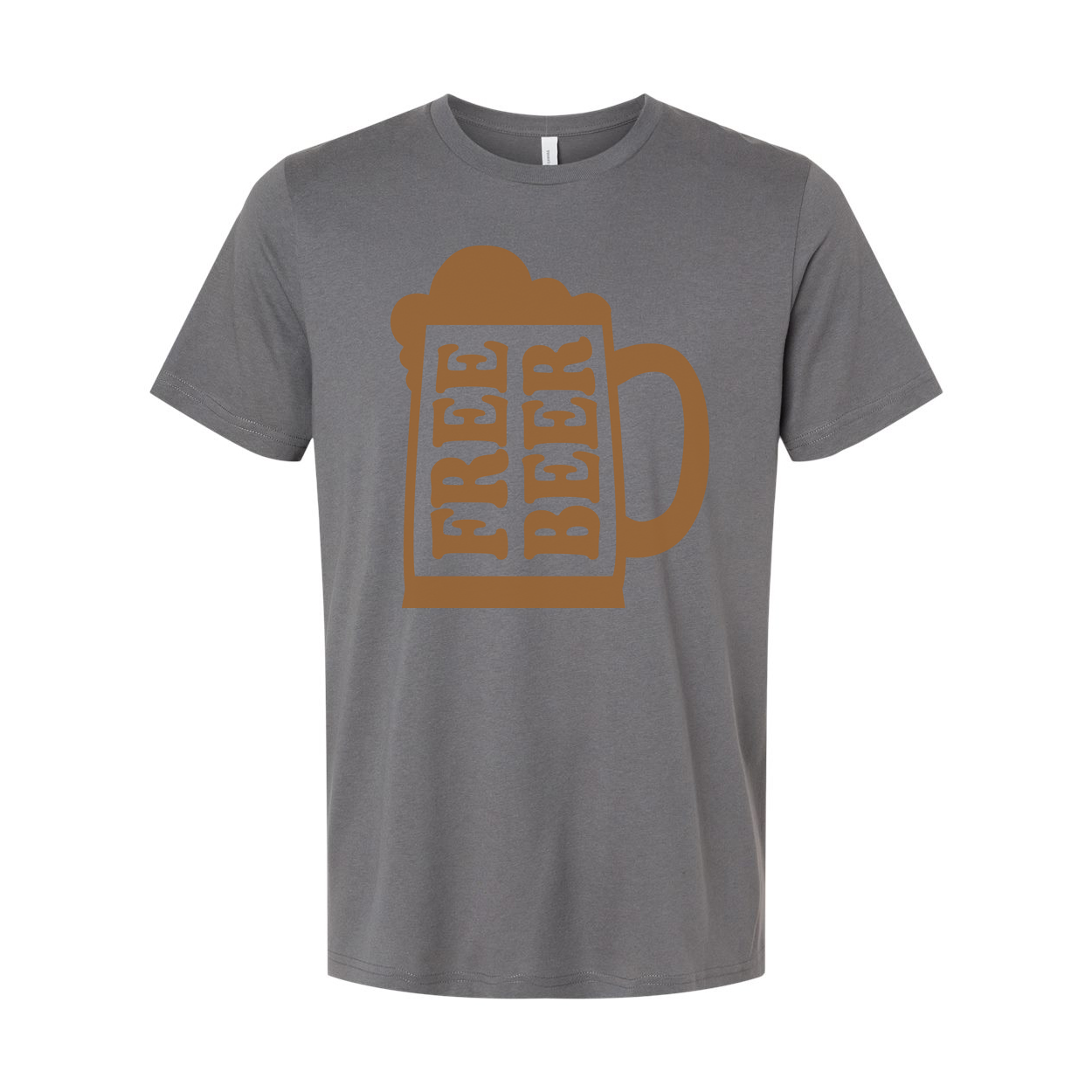 Unisex Beer Mug Graphic T Shirt With Foam Design And Repeating Beer Text Blocks