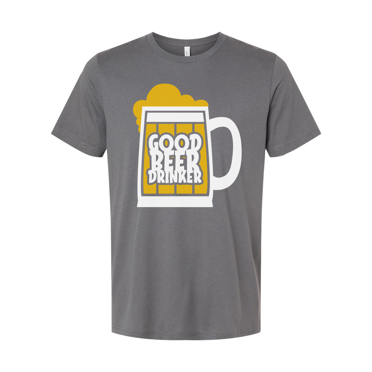 Unisex Beer Mug Graphic Tee Featuring Bold Good Beer Drinker Text And Foamy Top Accent