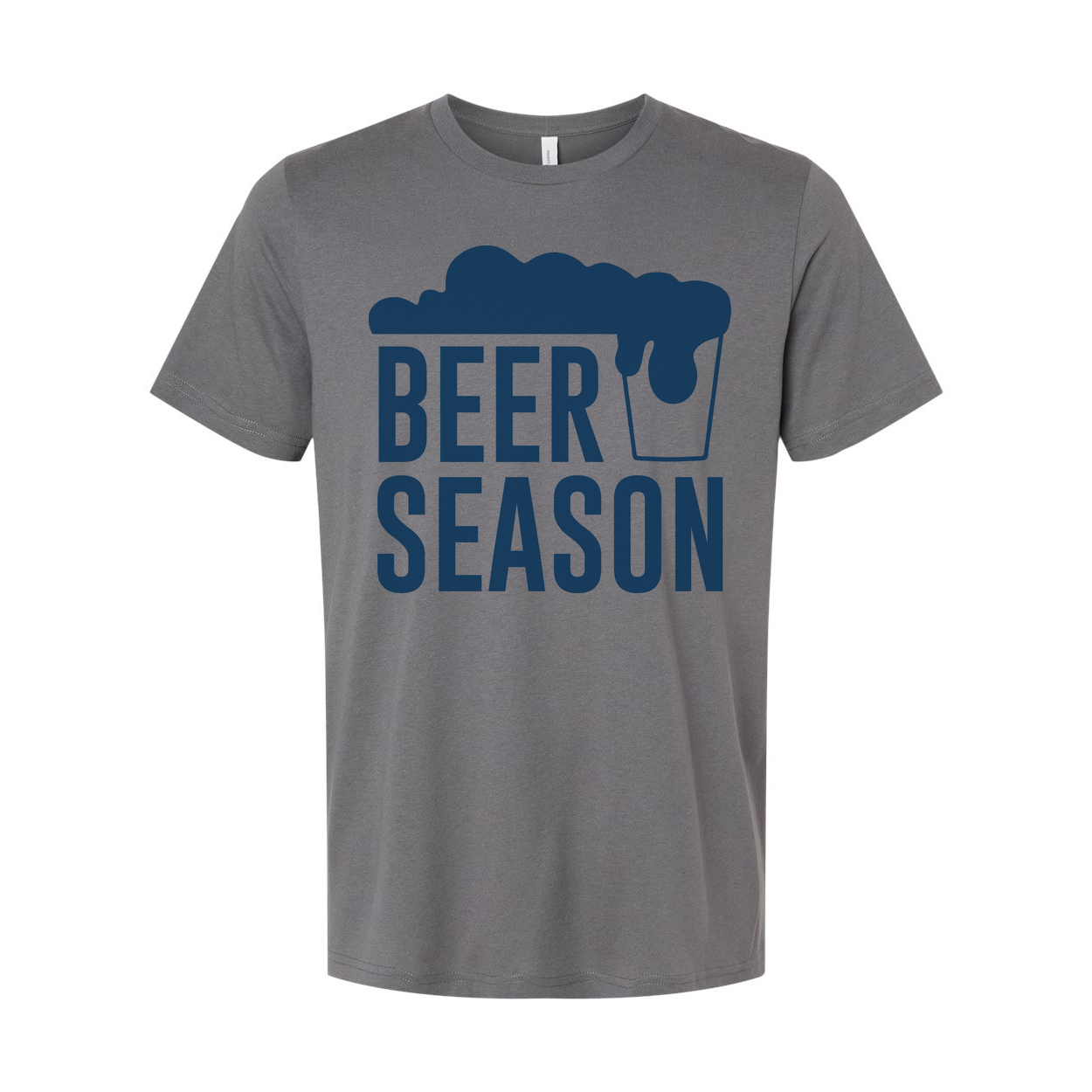 Beer Season Graphic Unisex Short Sleeve Tee With Foam Over Beer Glass Logo For Beer Lovers