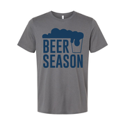 Beer Season Graphic Unisex Short Sleeve Tee With Foam Over Beer Glass Logo For Beer Lovers